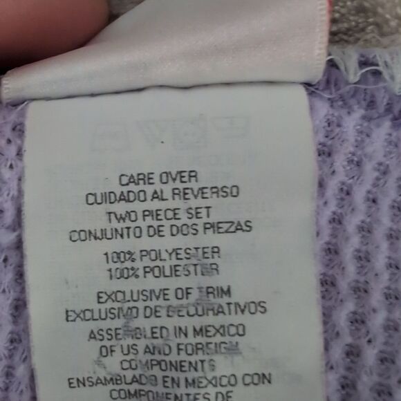 Carter's Girls Vintage Pastel Purple Thermal Embroidered Bunny Bear Jacket - Picture 4 of 7